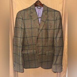 Jack Wills Moon Tweed Windowpane Sport Coat Blazer Jacket